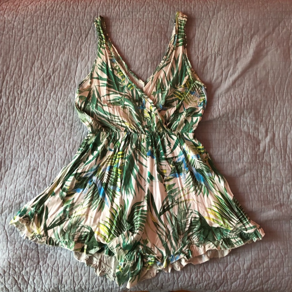 Palm Tree Beach Cover Up Romper